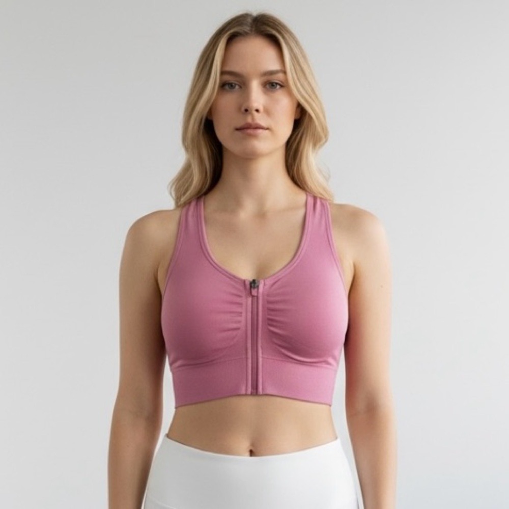 4/$40 90 Degrees‎ By Reflex Pink Athletic Performance Sports Bra